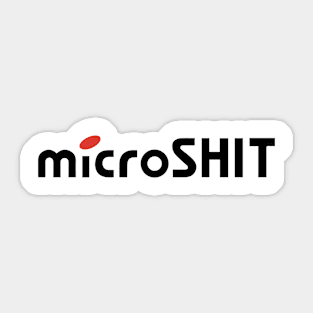 Micro Shift fake Counterfeit logo design Sticker